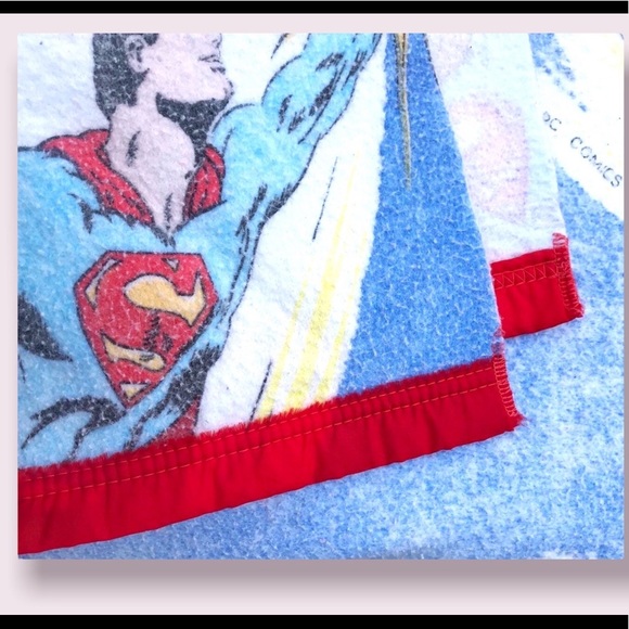 Retro Superman DC Comics Blanket Bedspread Vintage 1970’s Golden Age Superhero - Picture 3 of 11